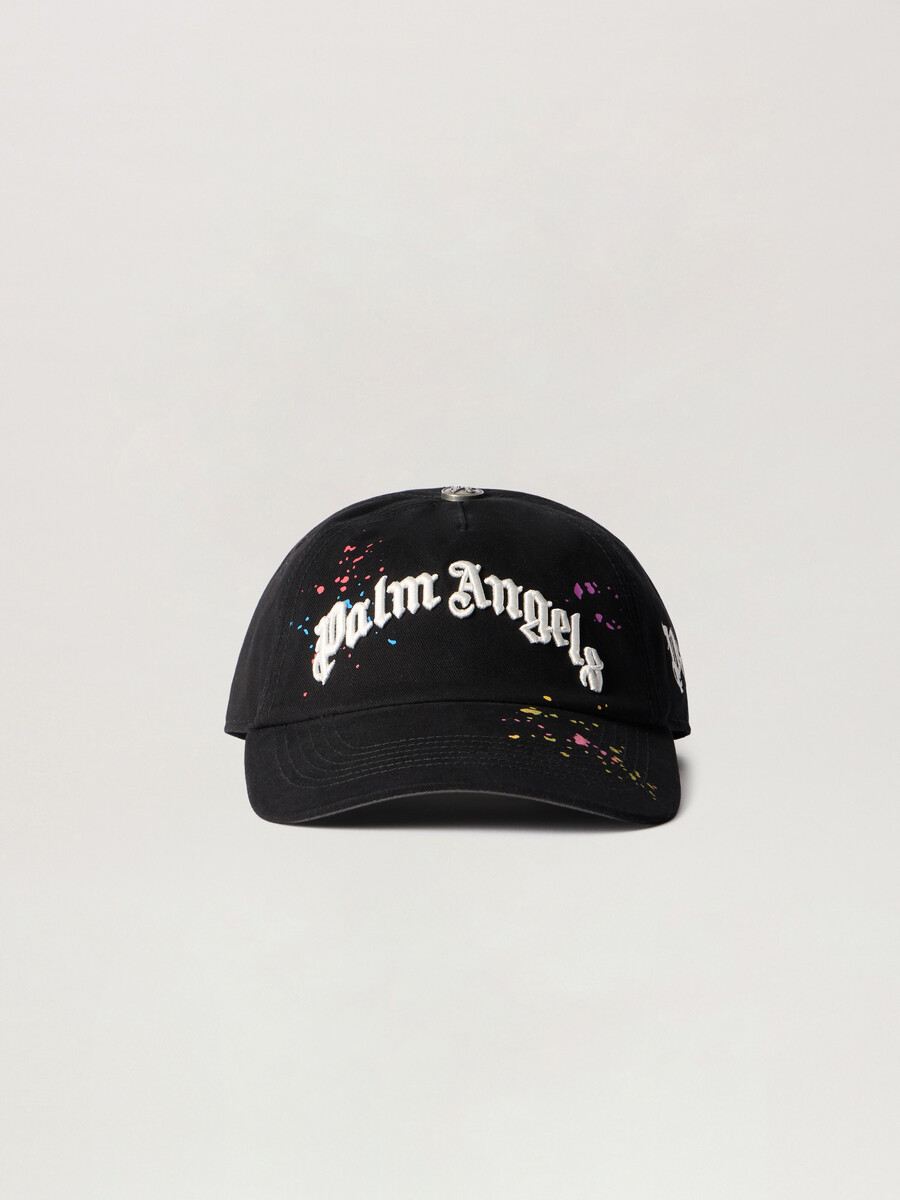 casquette peinte avec logo incurvé