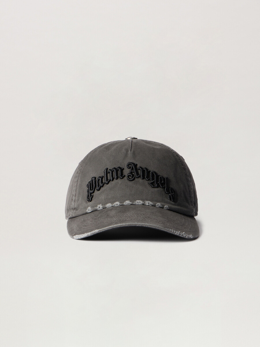 casquette à logo incurvé et effet vieilli