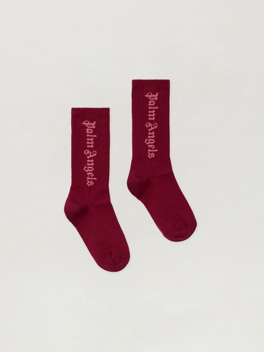 chaussettes hautes brodées du logo