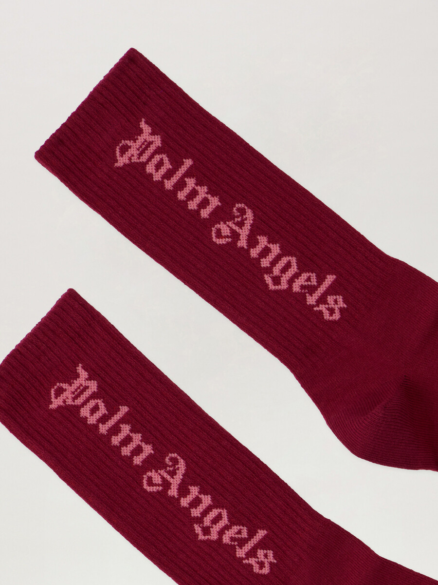 chaussettes hautes brodées du logo