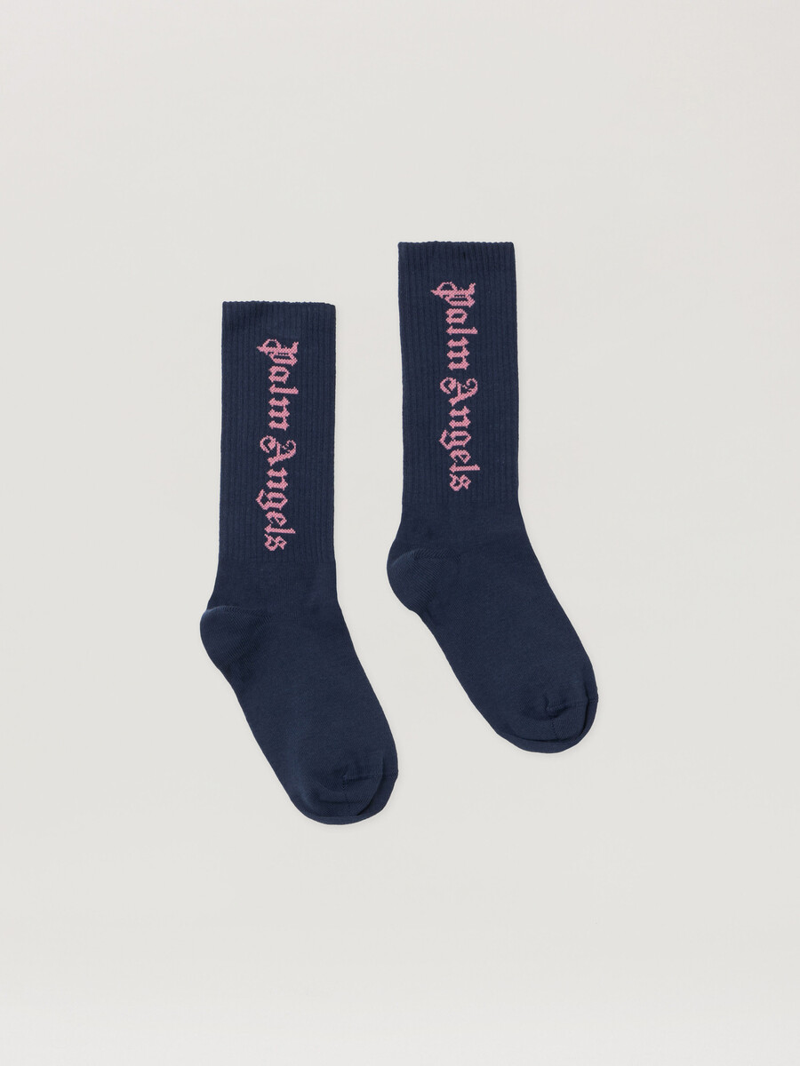 chaussettes hautes brodées du logo