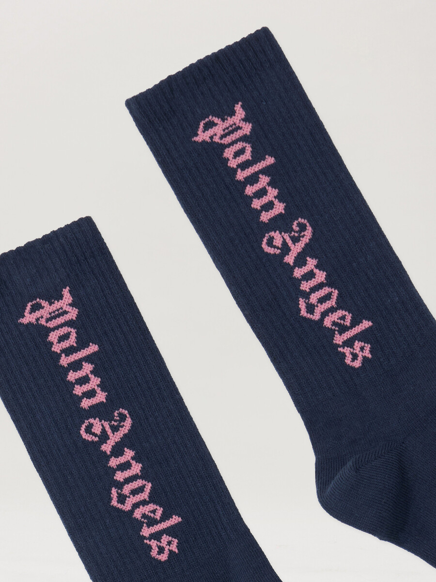 chaussettes hautes brodées du logo