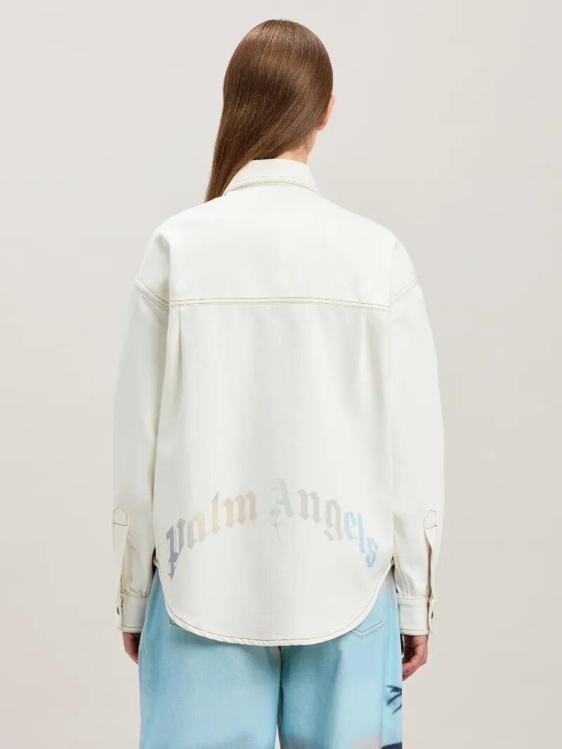 surchemise en jean sunrise palm blanc cassÉ -
