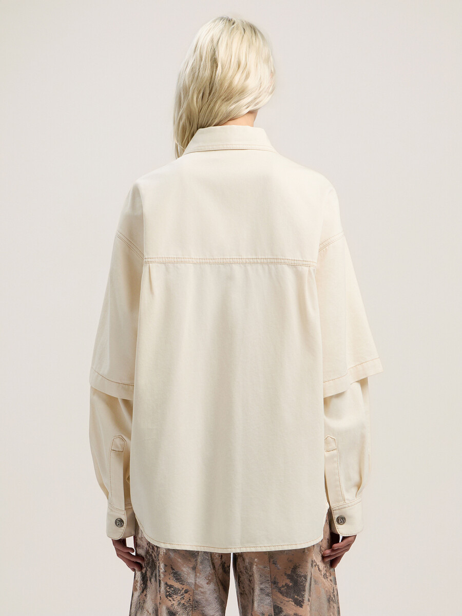 surchemise hybride en denim