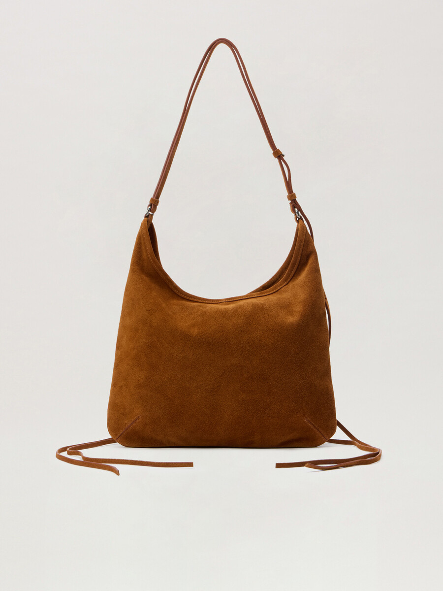sac maxi zippé en daim