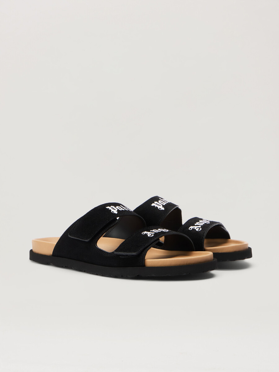 sandales en daim à logo