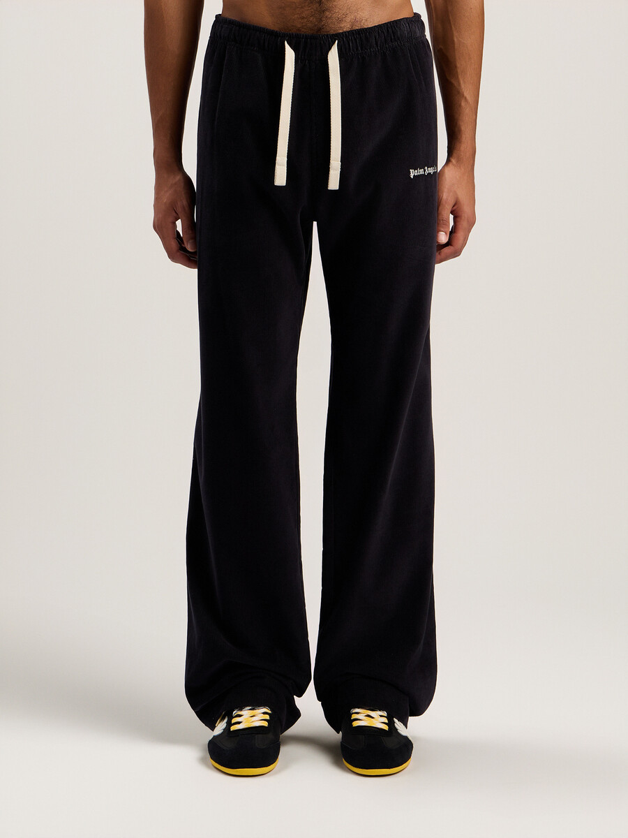 pantalon de voyage en velours côtelé avec logo classique