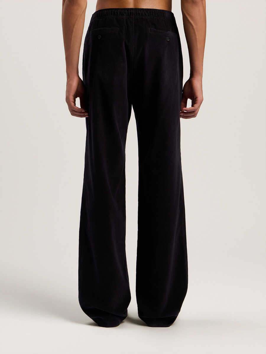 pantalon de voyage en velours côtelé avec logo classique