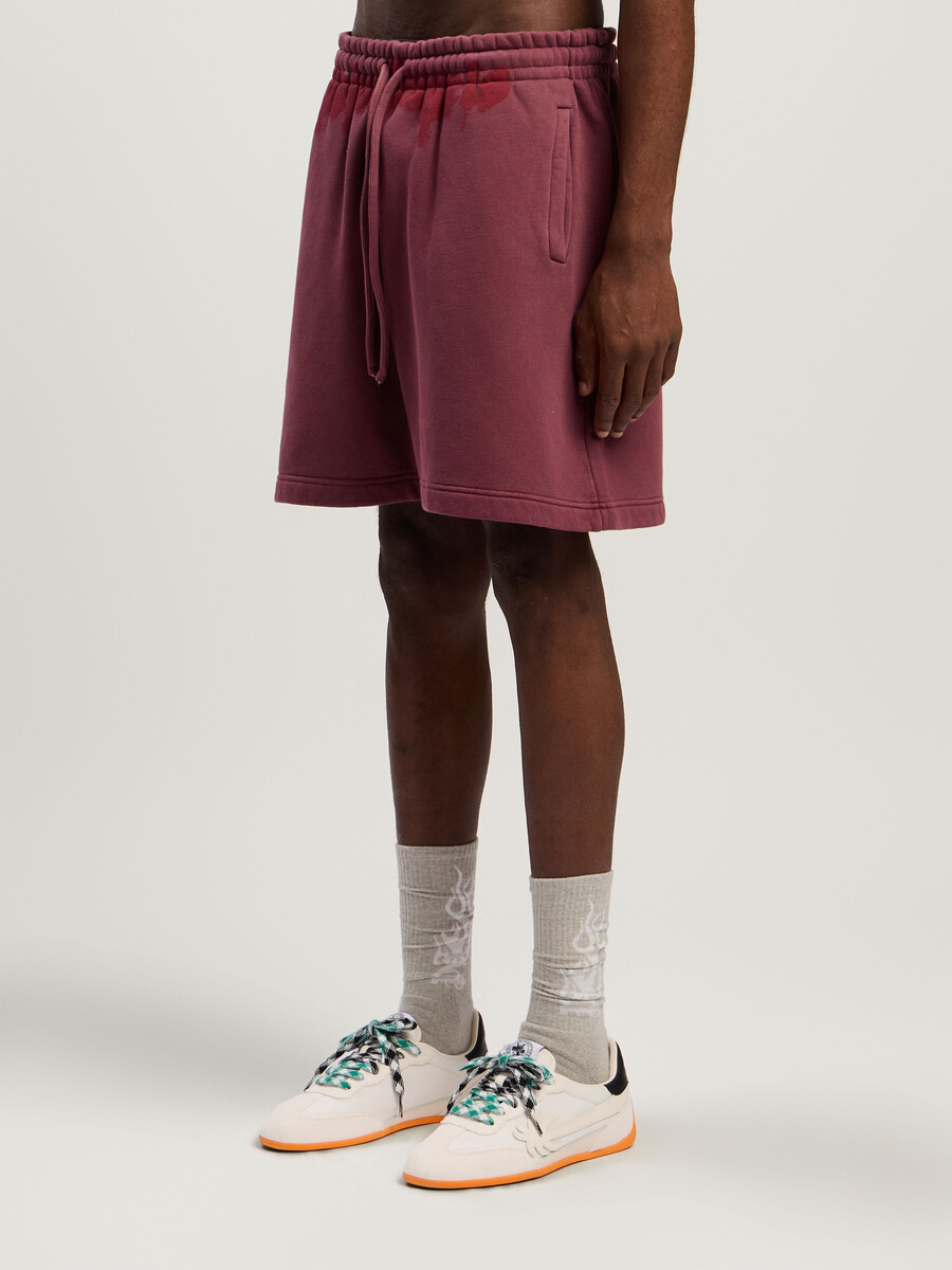 short de survêtement avec logo spray à la taille