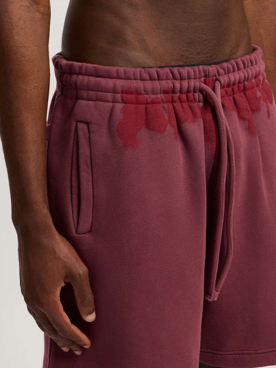 short de survêtement avec logo spray à la taille