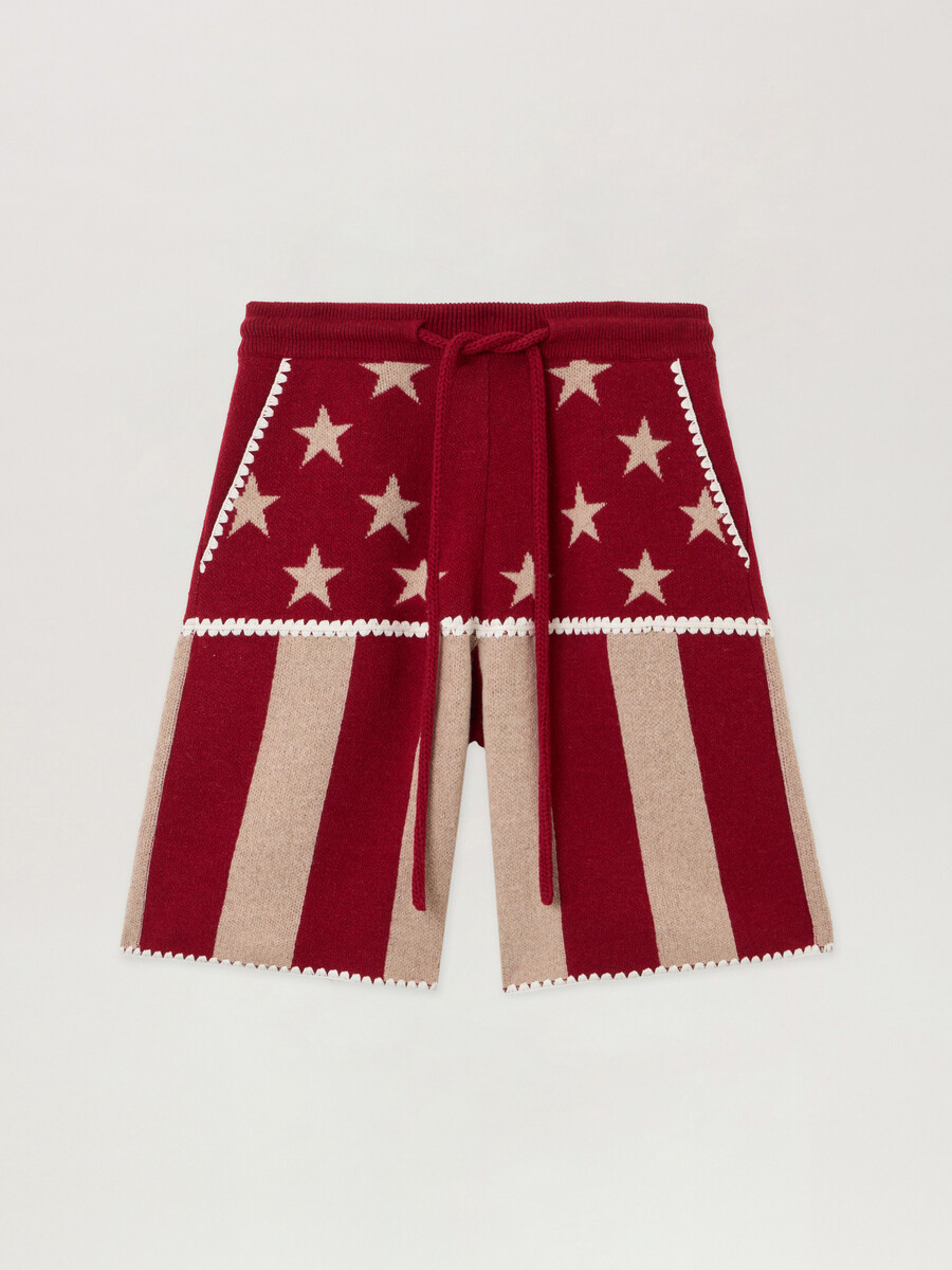 shorts à rayures et étoiles