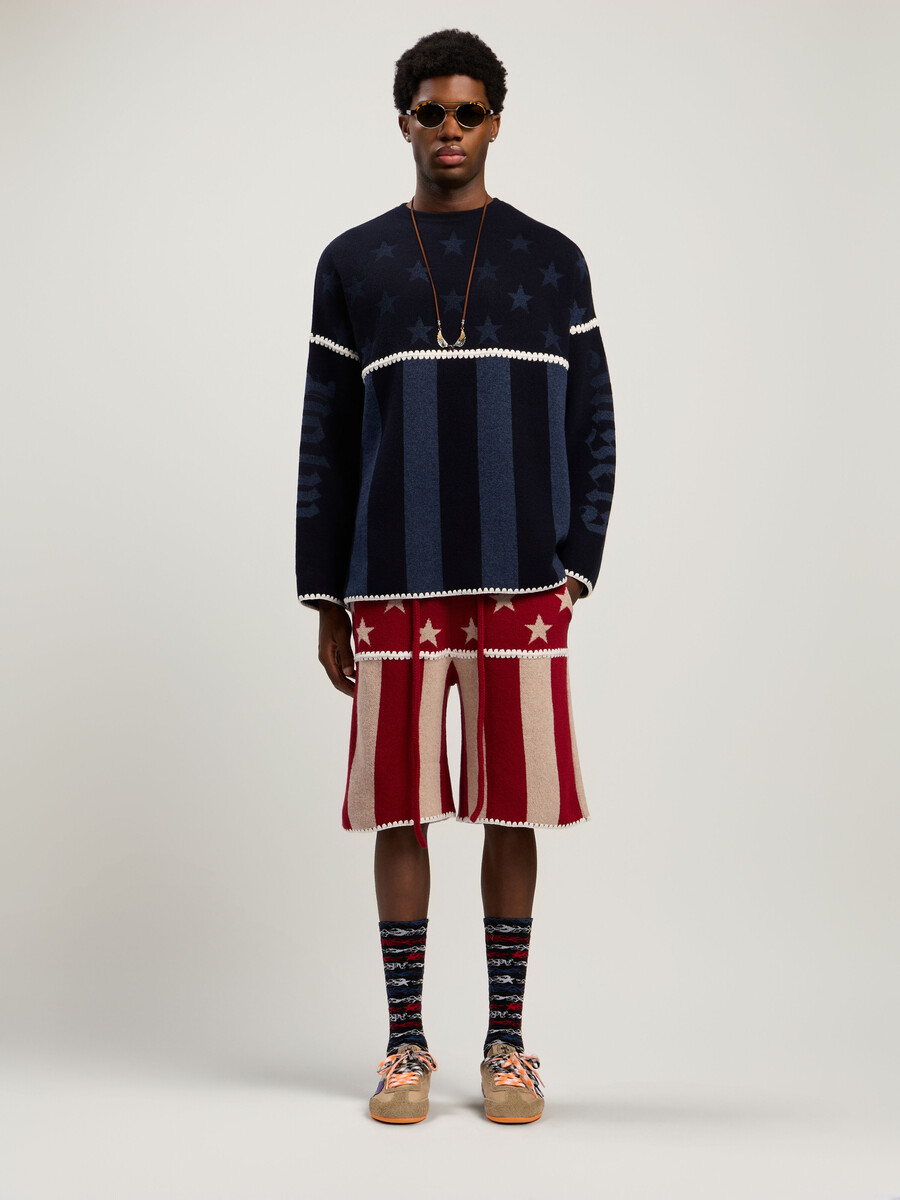 shorts à rayures et étoiles