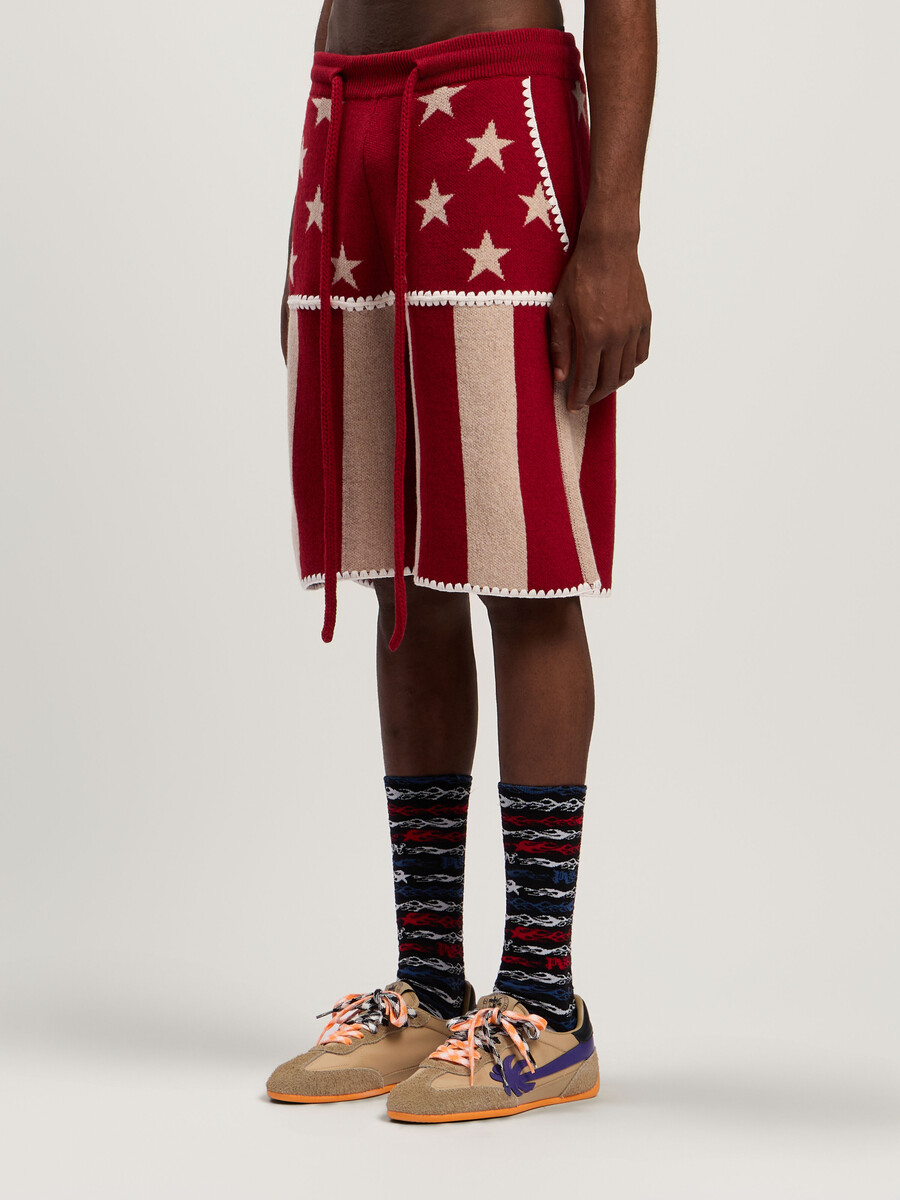 shorts à rayures et étoiles