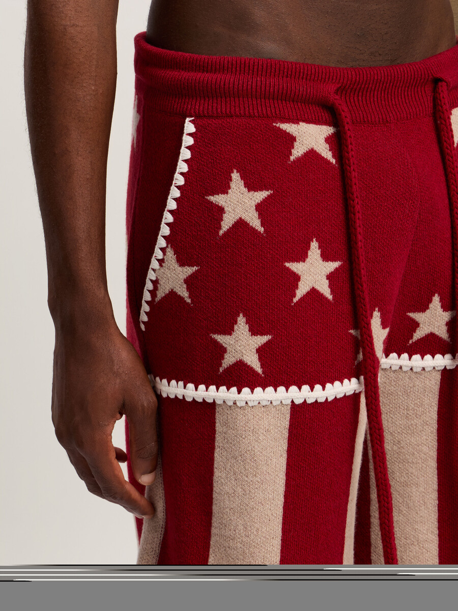 shorts à rayures et étoiles