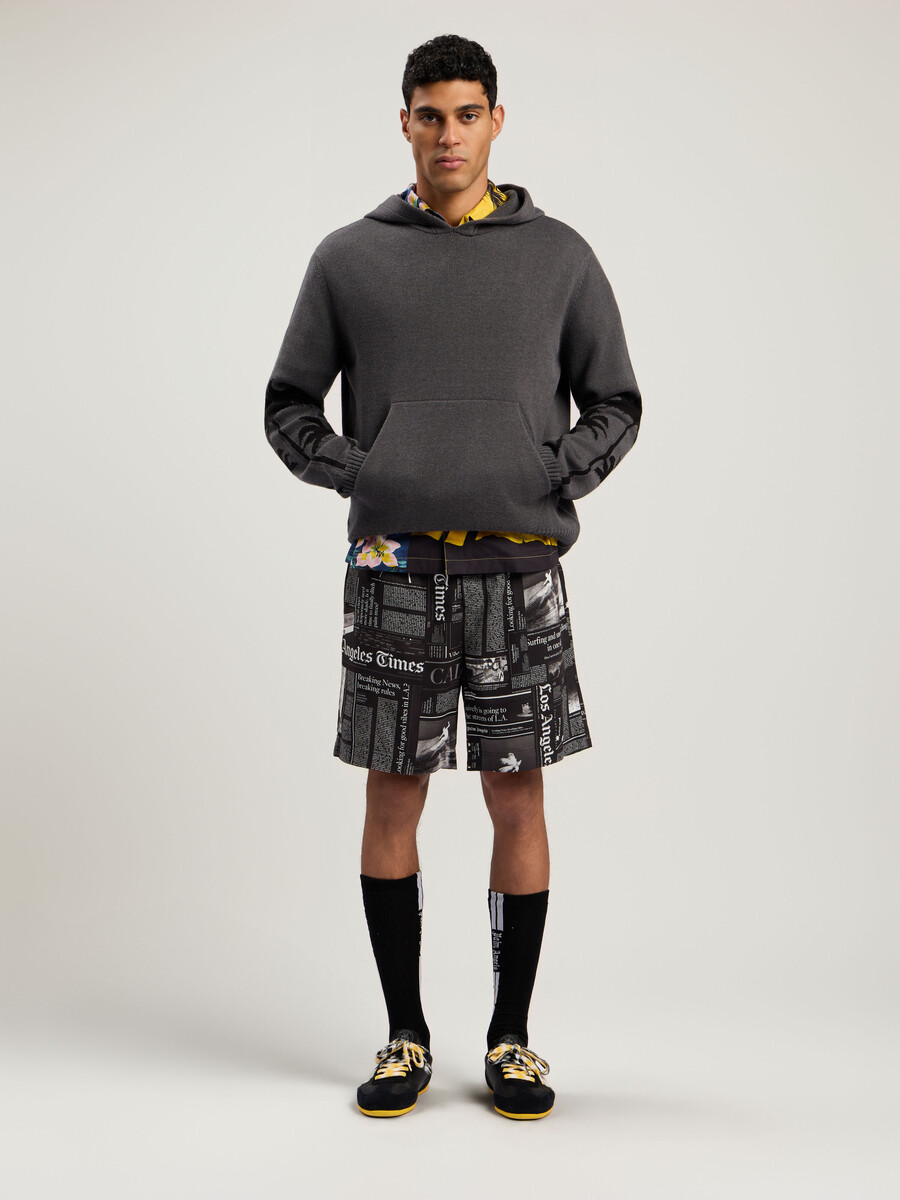sweat à capuche en maille back palms