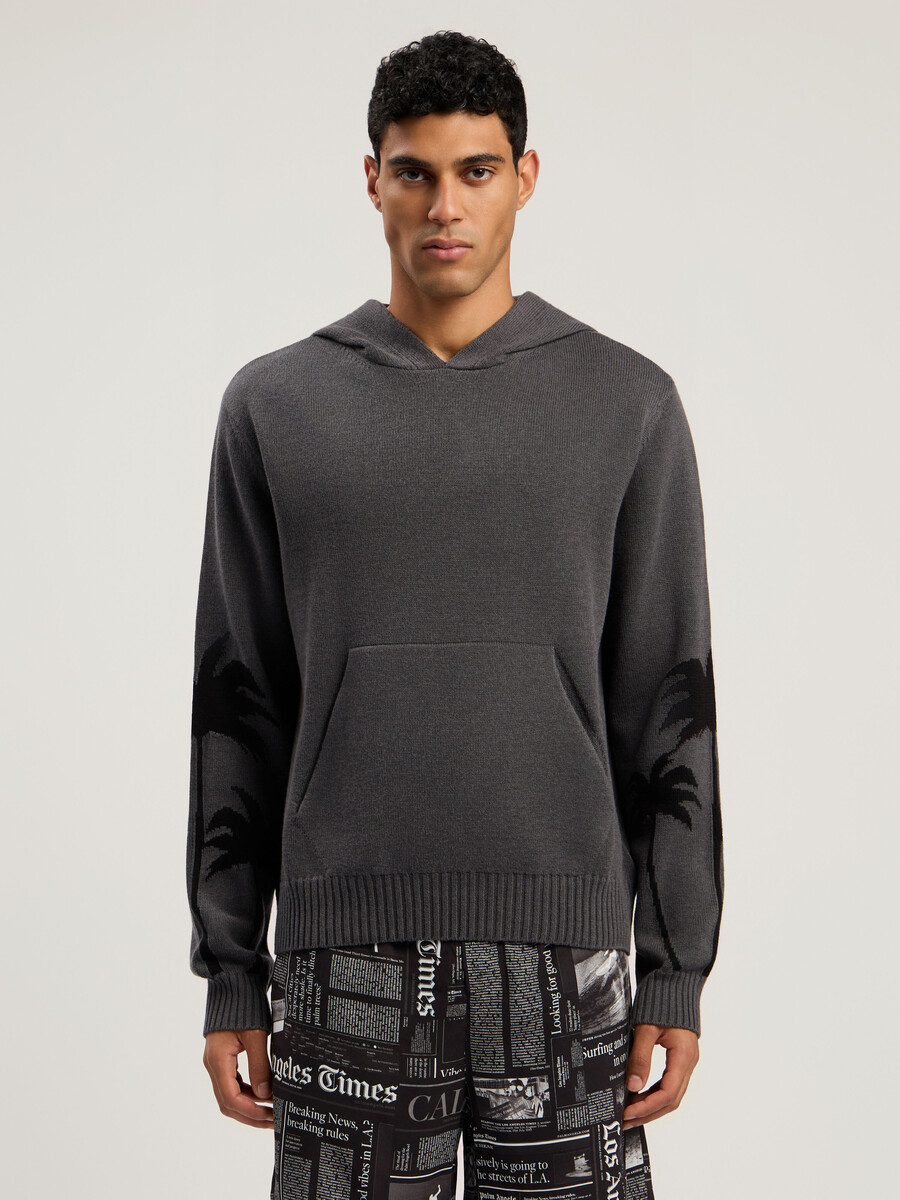 sweat à capuche en maille back palms