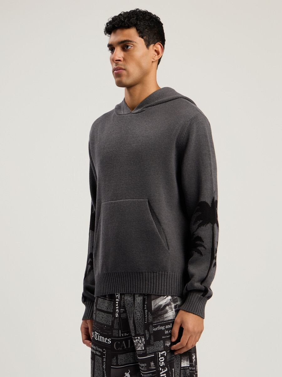 sweat à capuche en maille back palms