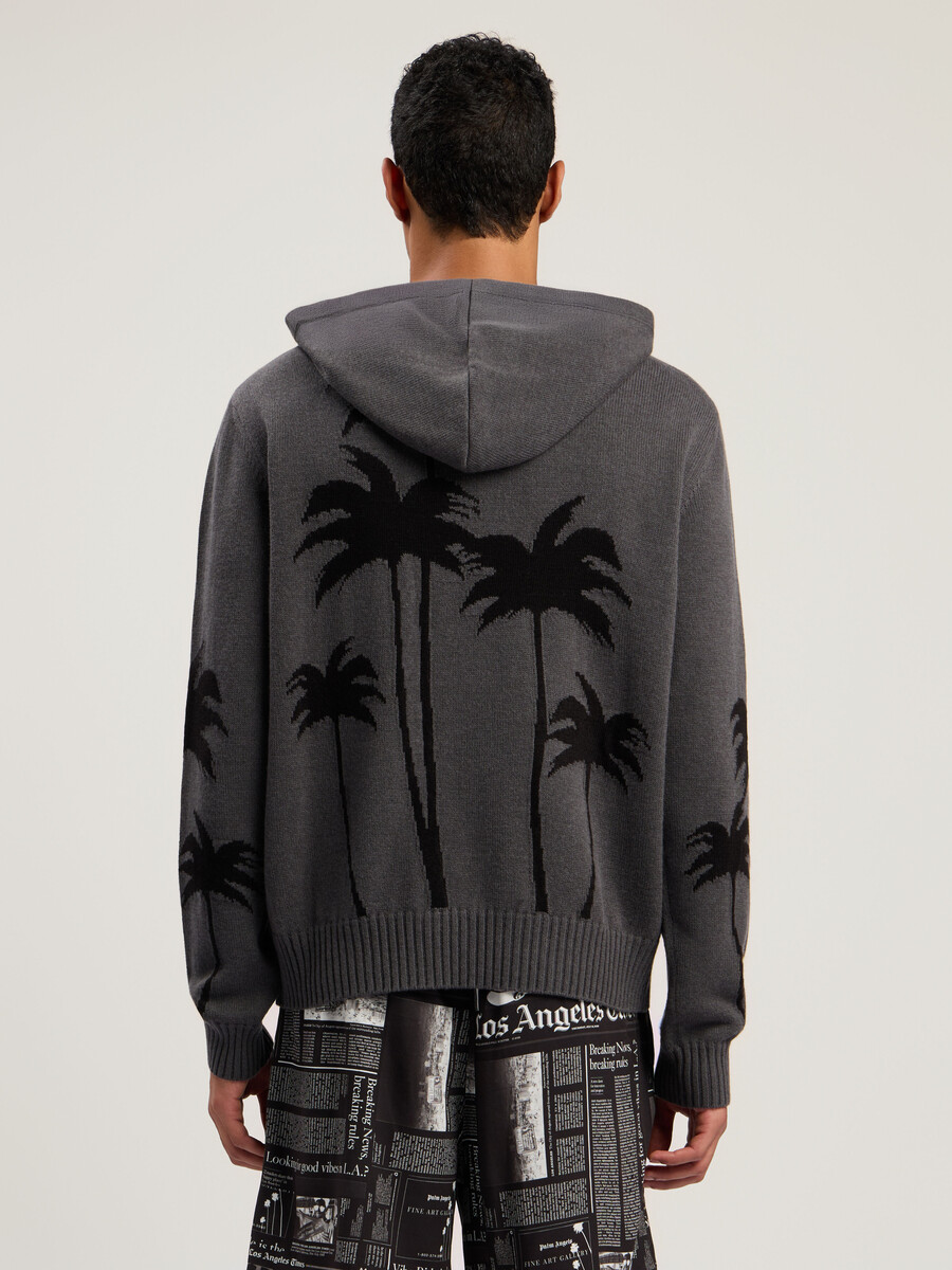 sweat à capuche en maille back palms