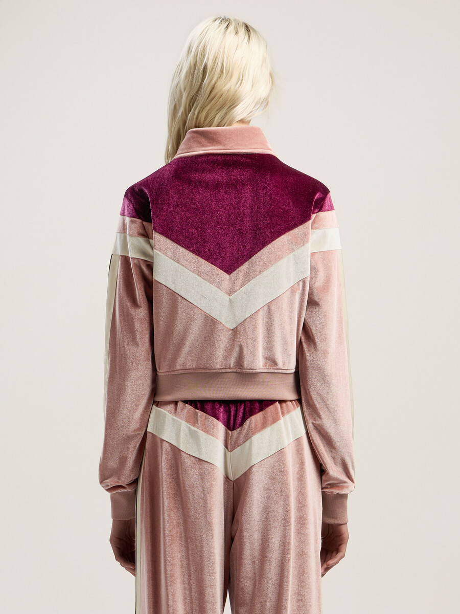 veste de survêtement en chenille colorblock