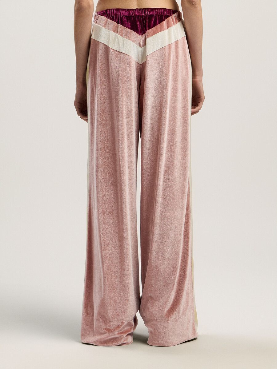 pantalon de survêtement en chenille colorblock