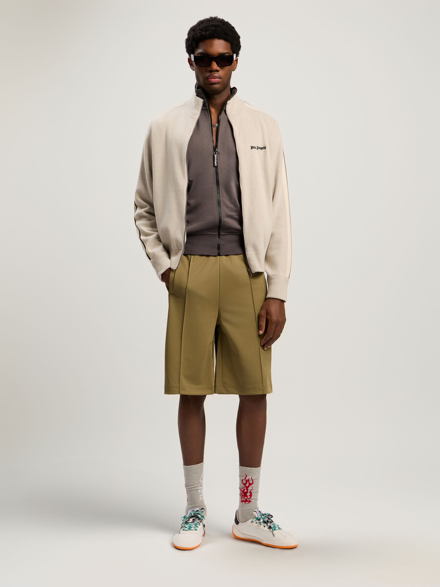 veste de survêtement avec logo incurvé au dos