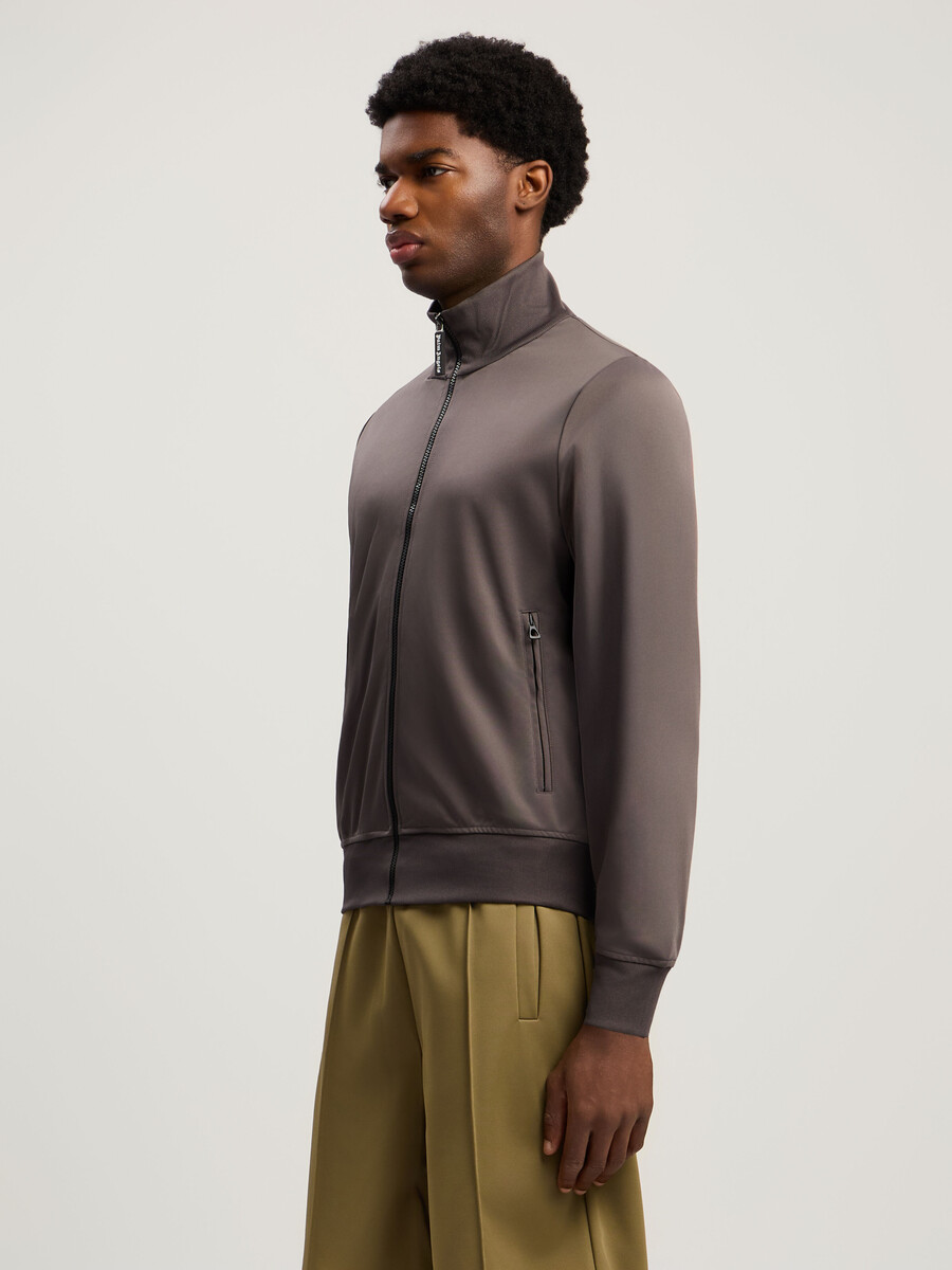 veste de survêtement avec logo incurvé au dos