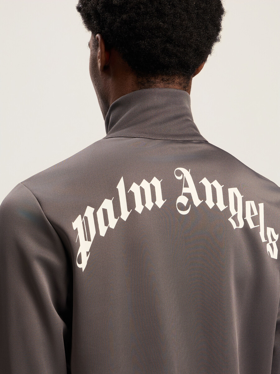 veste de survêtement avec logo incurvé au dos