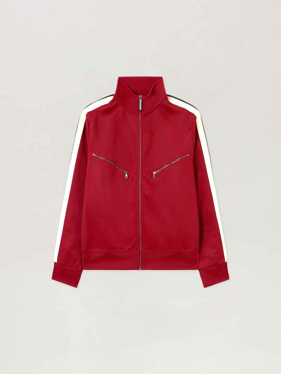 veste de survêtement zippée à logo incurvé