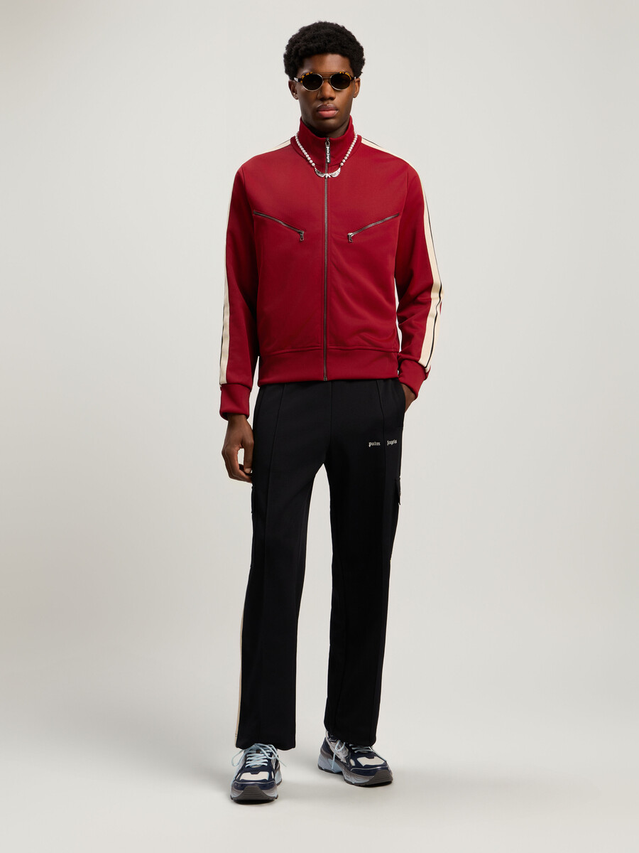 veste de survêtement zippée à logo incurvé