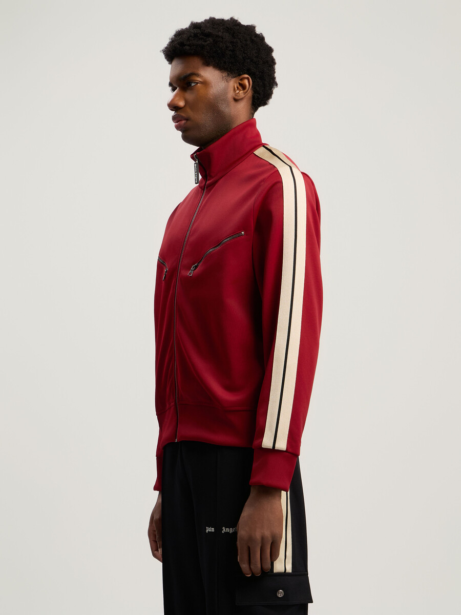 veste de survêtement zippée à logo incurvé