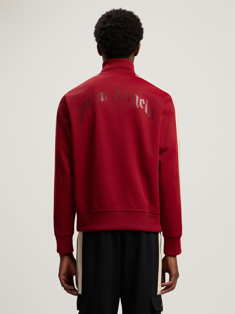 veste de survêtement zippée à logo incurvé