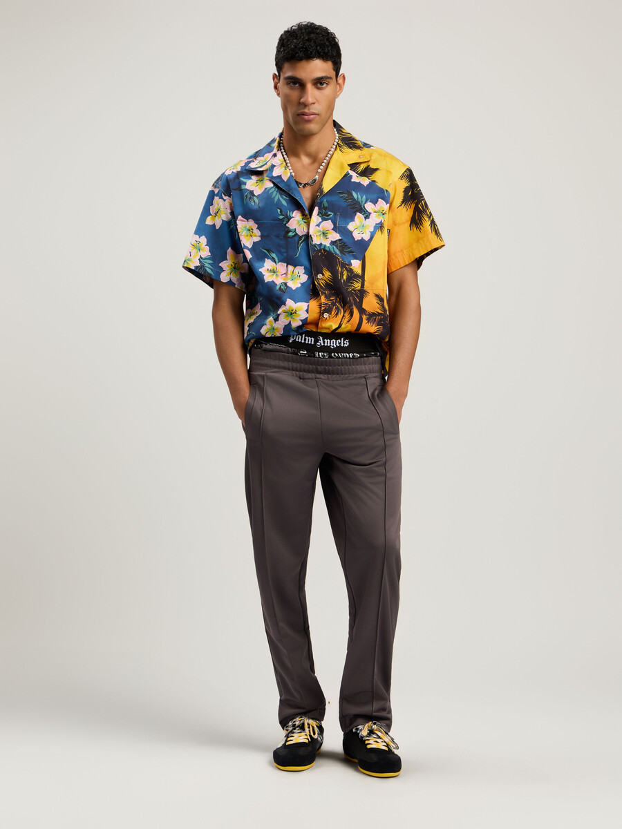 pantalon de survêtement à logo incurvé