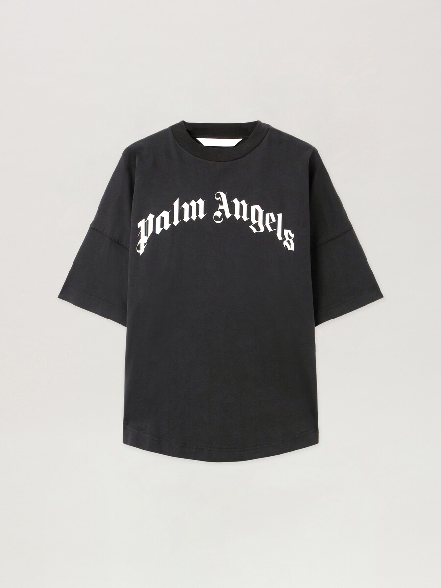 t-shirt à logo incurvé