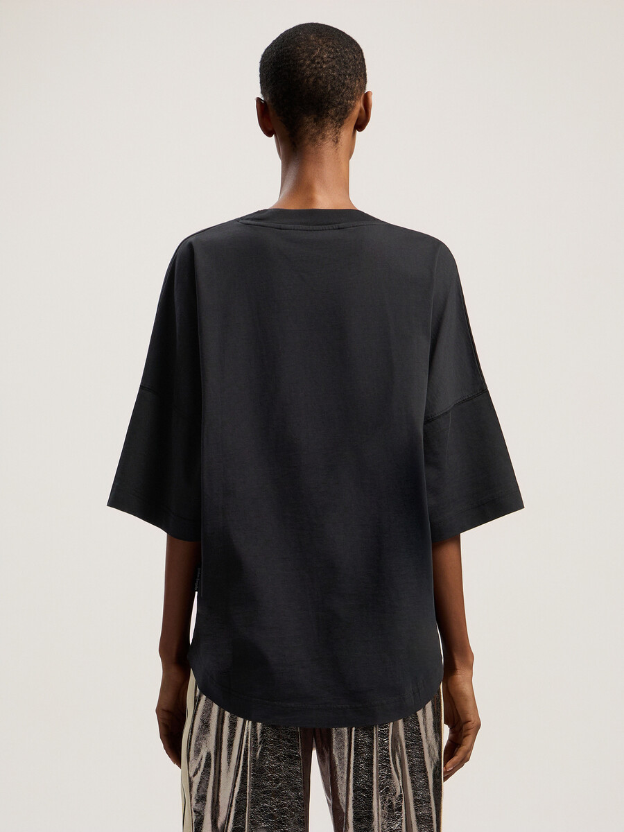 t-shirt à logo incurvé