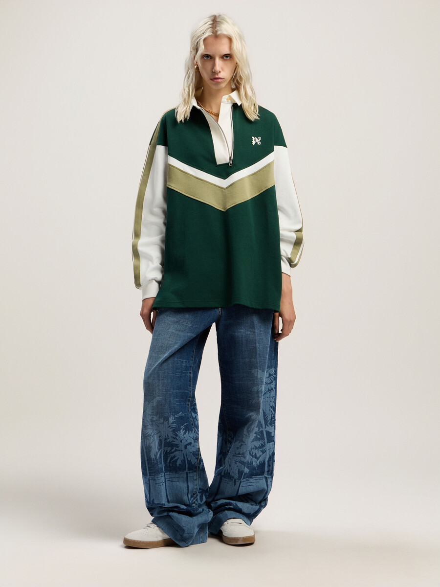 polo monogramme colorblock