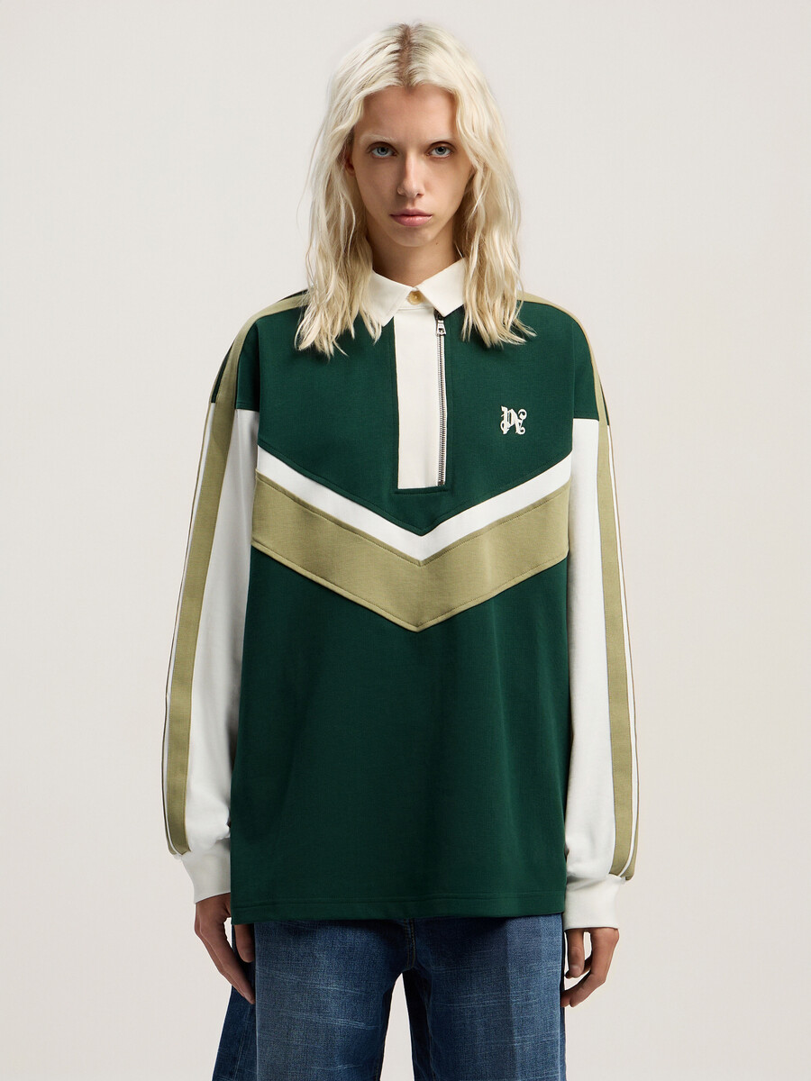 polo monogramme colorblock