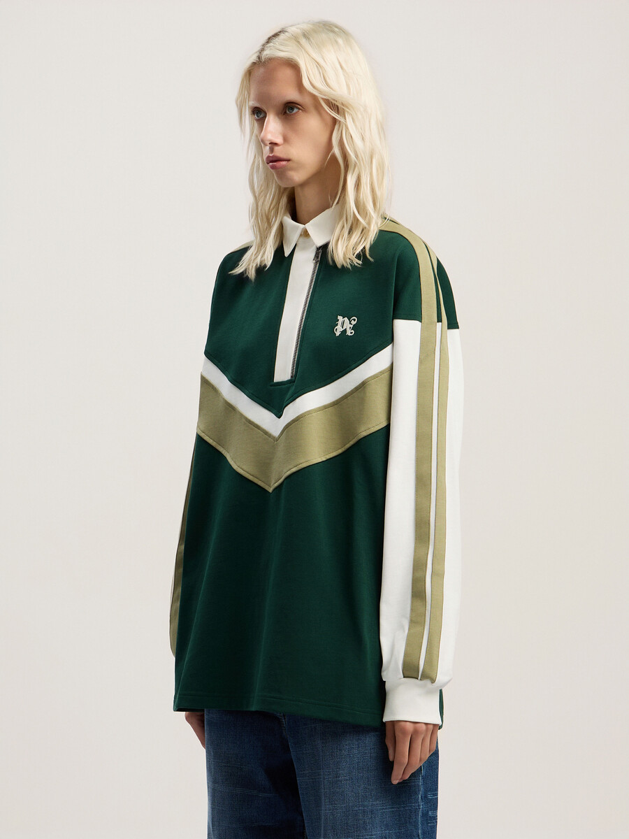 polo monogramme colorblock