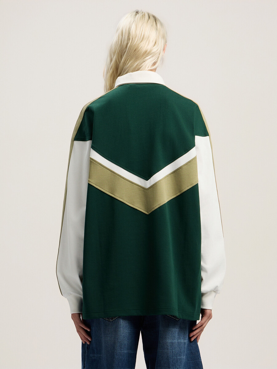 polo monogramme colorblock