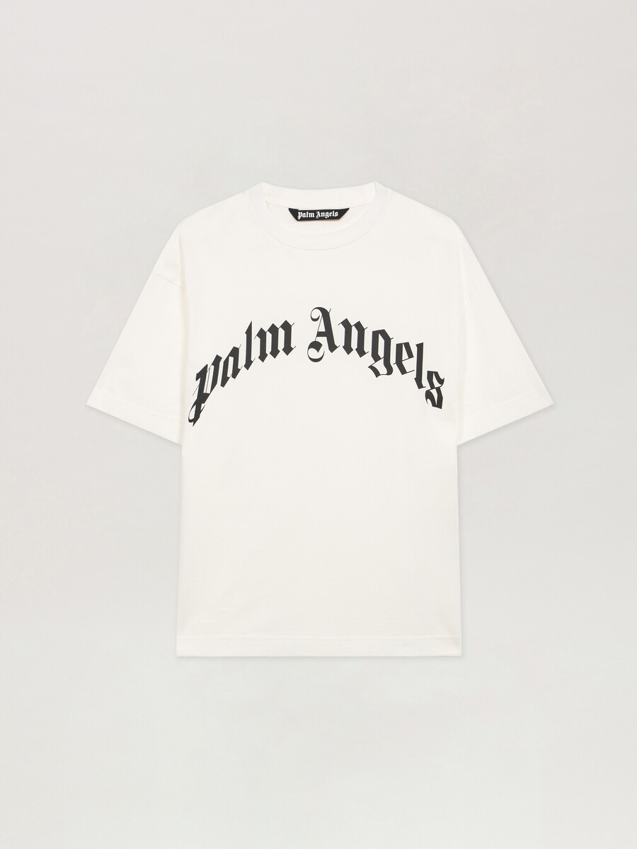 t-shirt à logo incurvé
