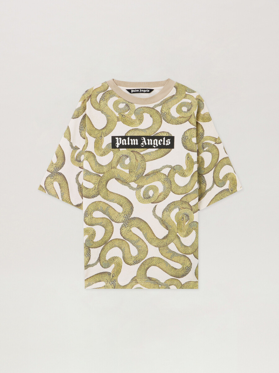 t-shirt ample à motif serpent intégral