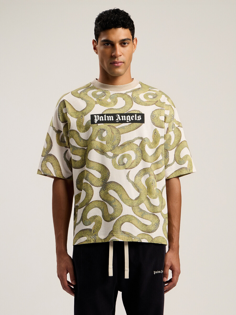 t-shirt ample à motif serpent intégral