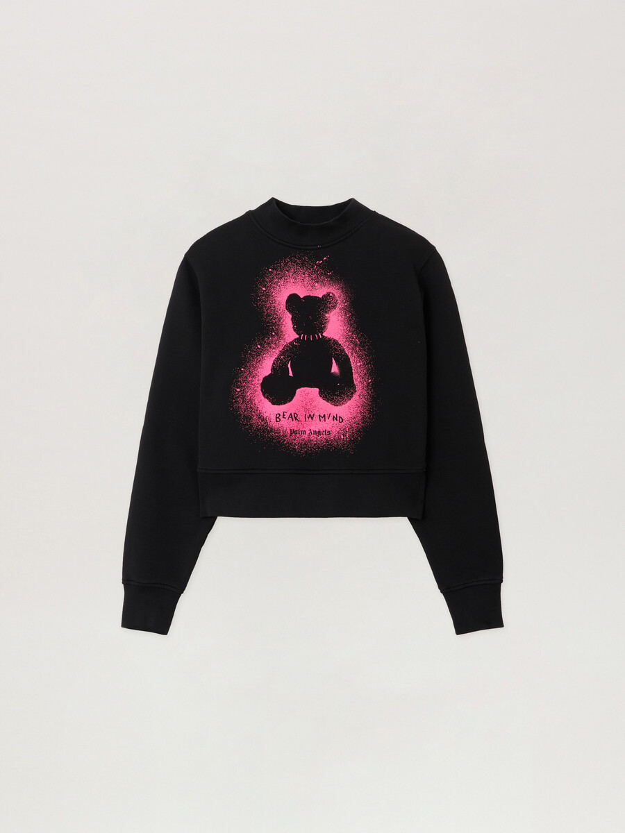 sweat-shirt ajusté spray bear à col rond