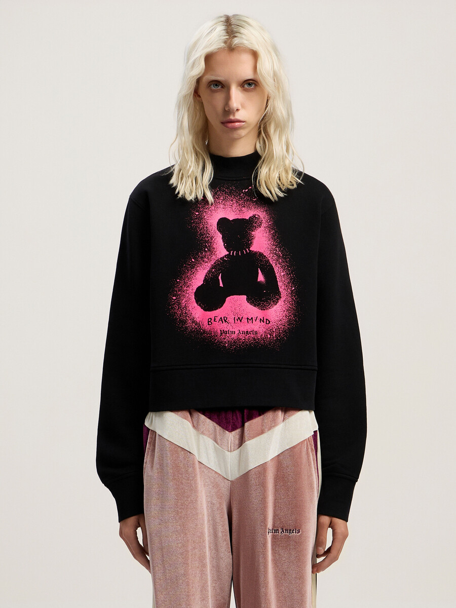 sweat-shirt ajusté spray bear à col rond