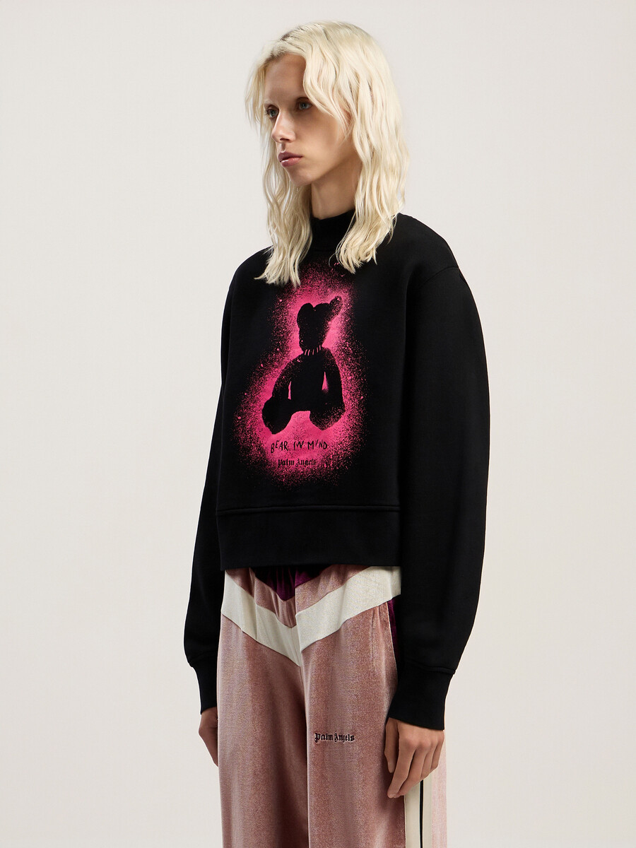 sweat-shirt ajusté spray bear à col rond