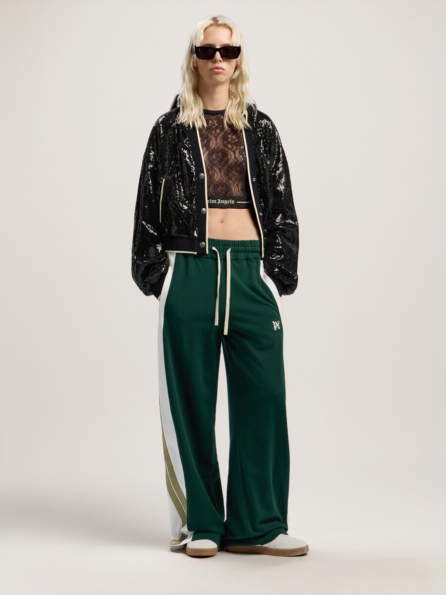 pantalon de survêtement monogrammé à blocs de couleur