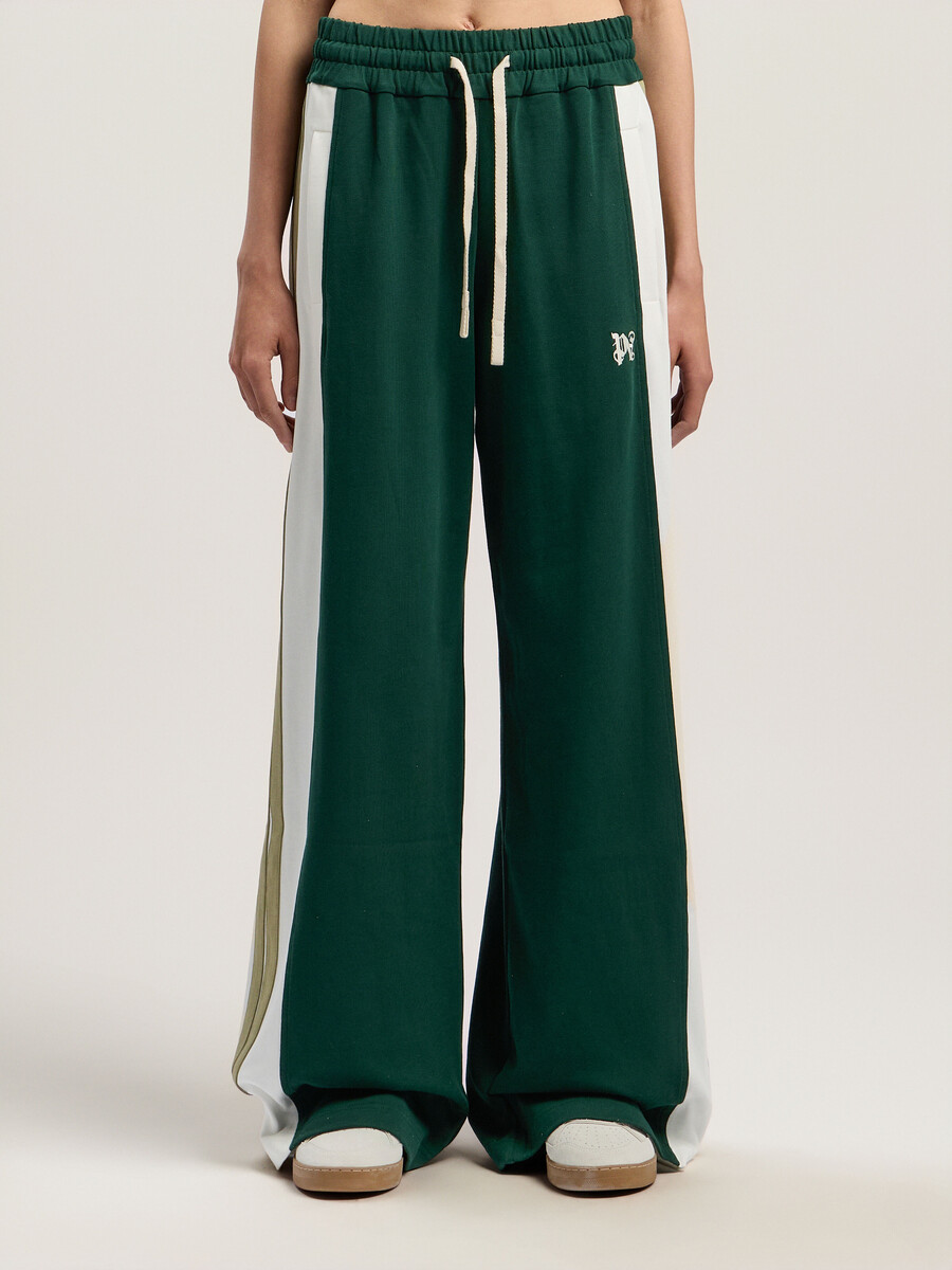 pantalon de survêtement monogrammé à blocs de couleur