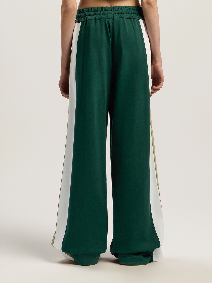 pantalon de survêtement monogrammé à blocs de couleur