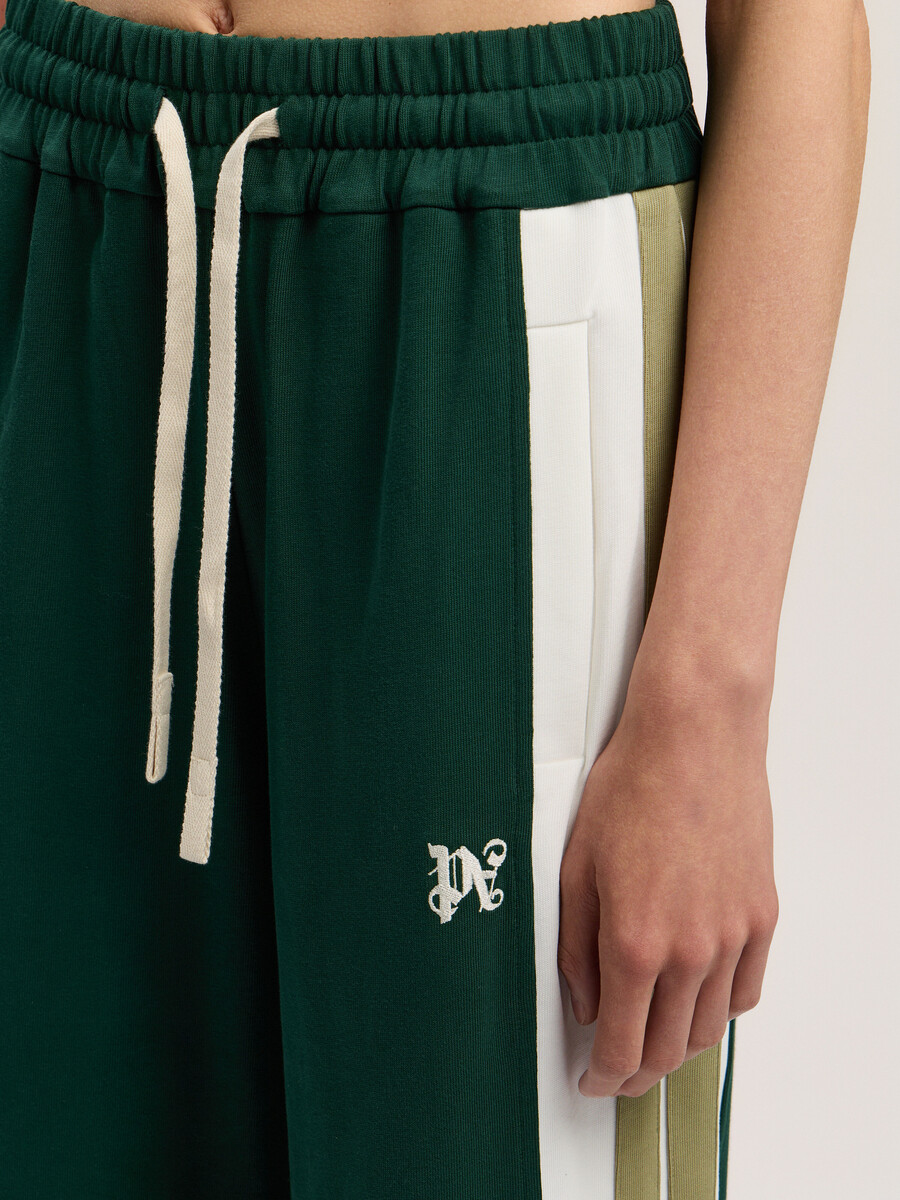 pantalon de survêtement monogrammé à blocs de couleur