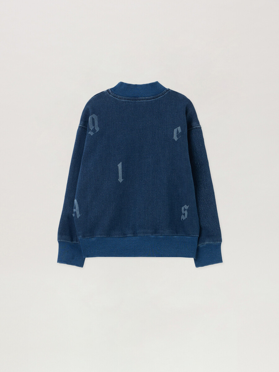 sweat-shirt à lettrage délavé