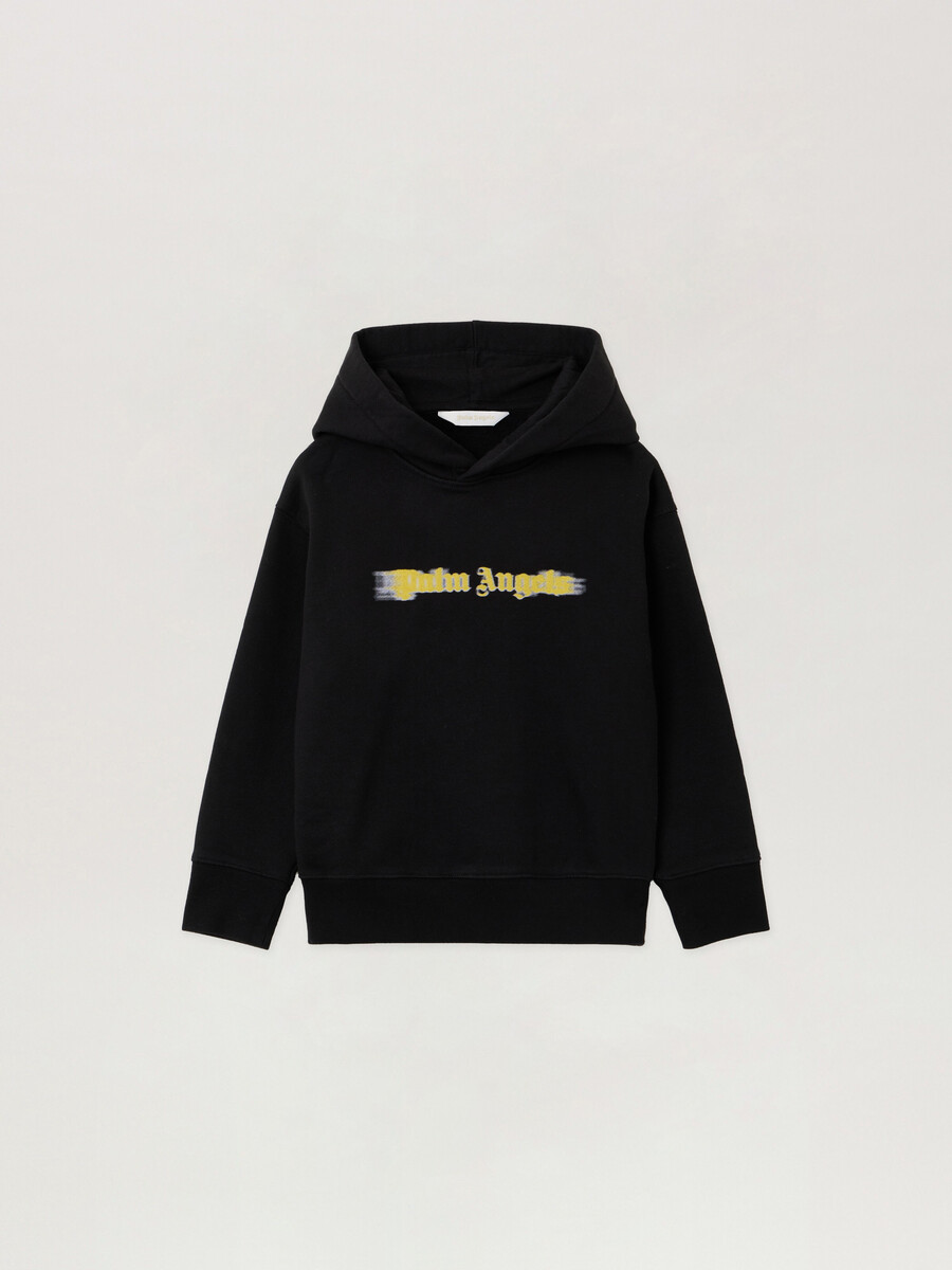 sweat à capuche à logo flou